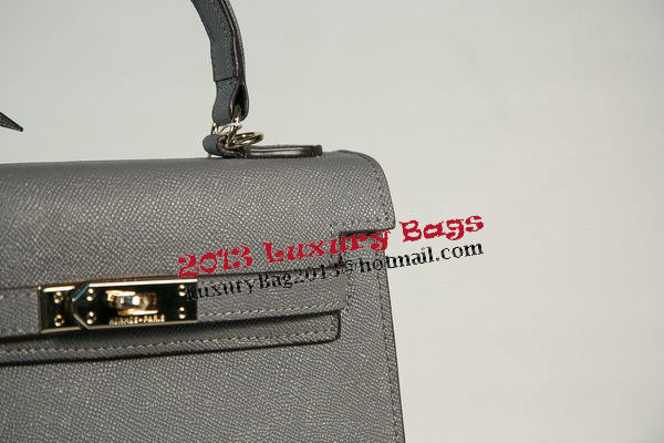 Hermes Kelly 25cm Tote Bag Togo Leather K2138 Grey