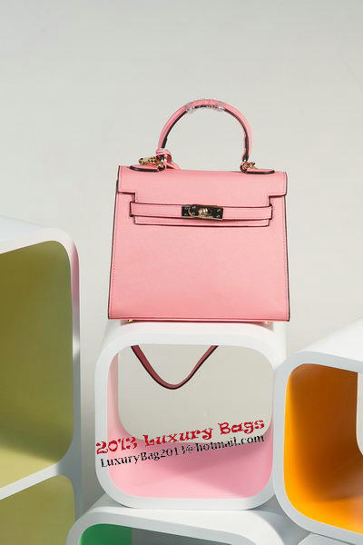 Hermes Kelly 25cm Tote Bag Togo Leather K2138 Pink