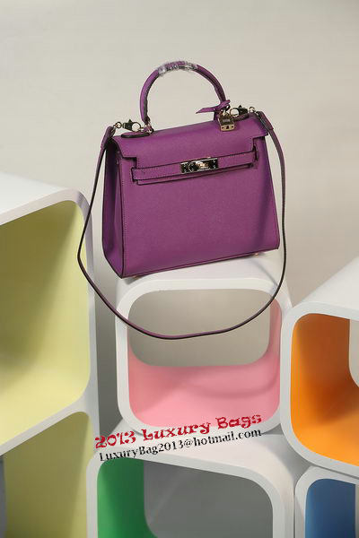 Hermes Kelly 25cm Tote Bag Togo Leather K2138 Purple