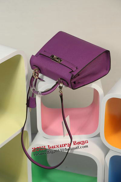 Hermes Kelly 25cm Tote Bag Togo Leather K2138 Purple