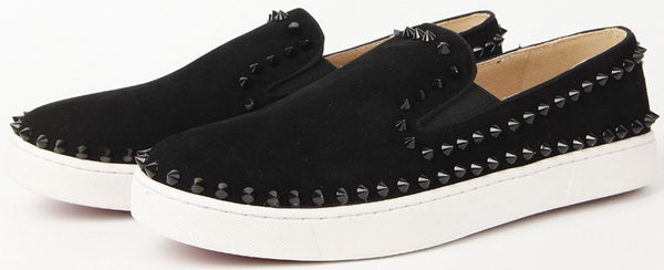 Christian Louboutin Casual Shoes Suede Leather CL907 Black