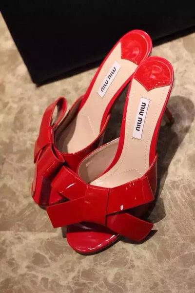 miu miu Sandal Patent Leather MM328 Red
