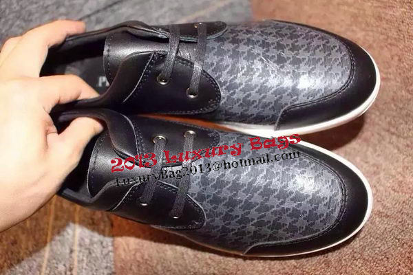 Prada Casual Shoes Calfskin Leather PD417 Black