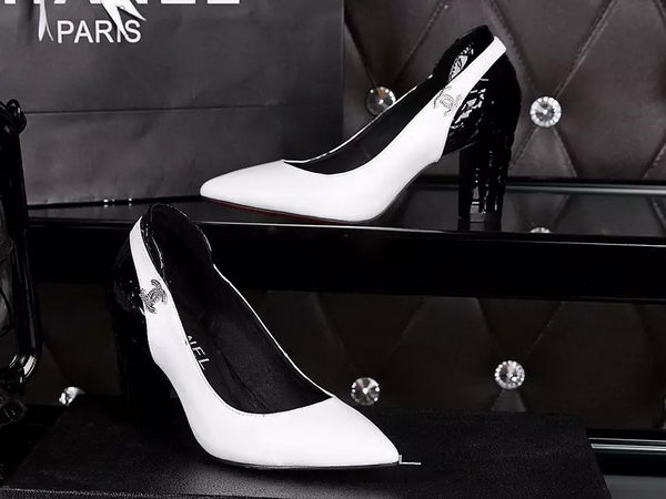 Chanel Leather 70mm Pump CH1305 Black&White