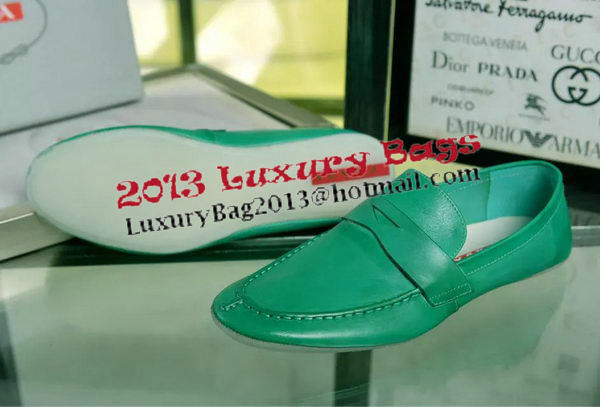 Prada Casual Shoes Leather PD453 Green