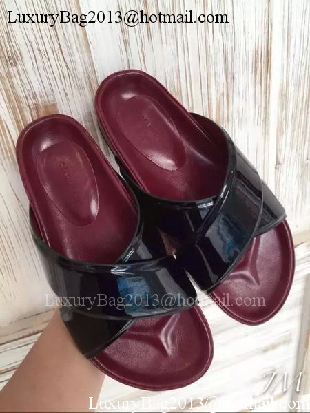 Celine Slipper Patent Leather Cline08 Black