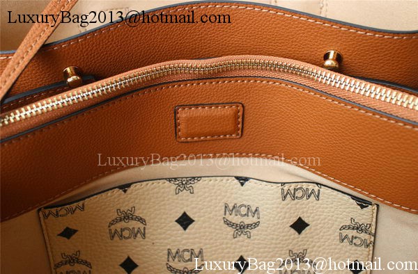 MCM Milla Tote Bag Calfskin Leather MCM1180 Wheat