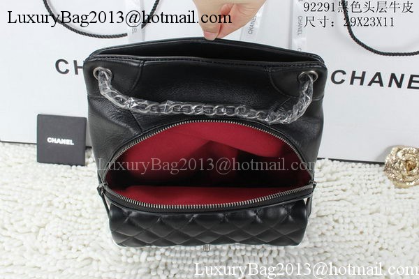 Chanel Backpack Calfskin Leather CHA92291 Black