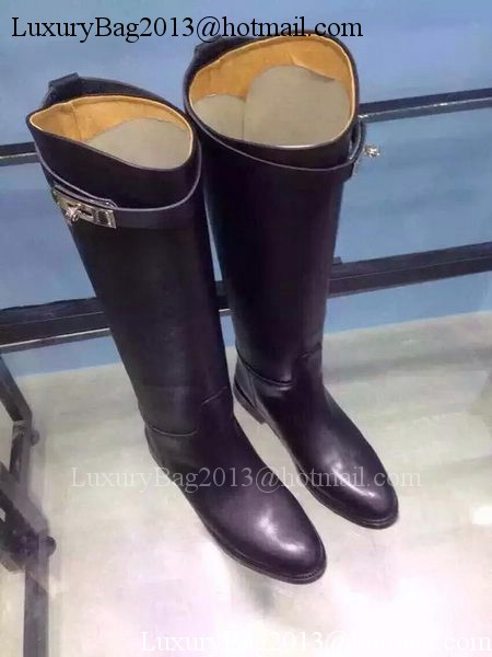 Hermes Boot Leather HO561 Black