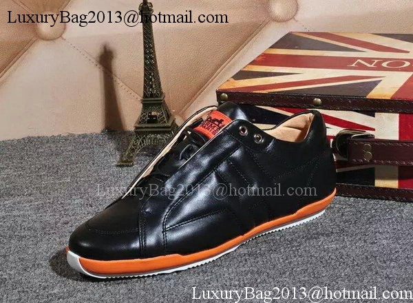 Hermes Casual Shoes Leather HO551 Black