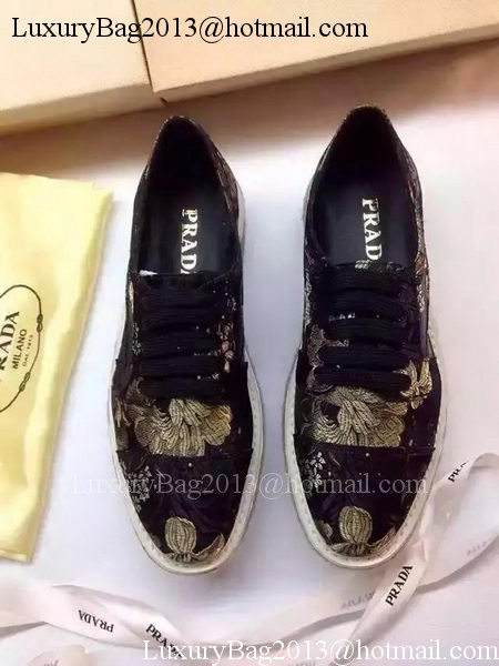 Prada Casual Shoes Leather PD532 Black