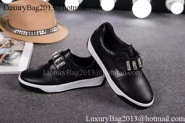 Prada Casual Shoes Leather PD536 Black