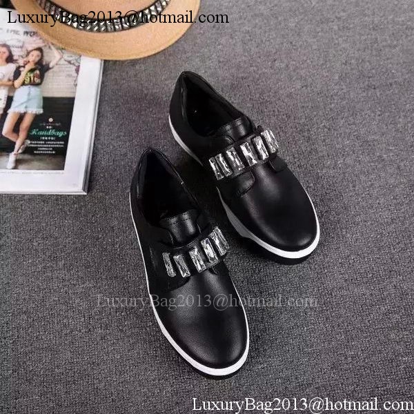 Prada Casual Shoes Leather PD536 Black