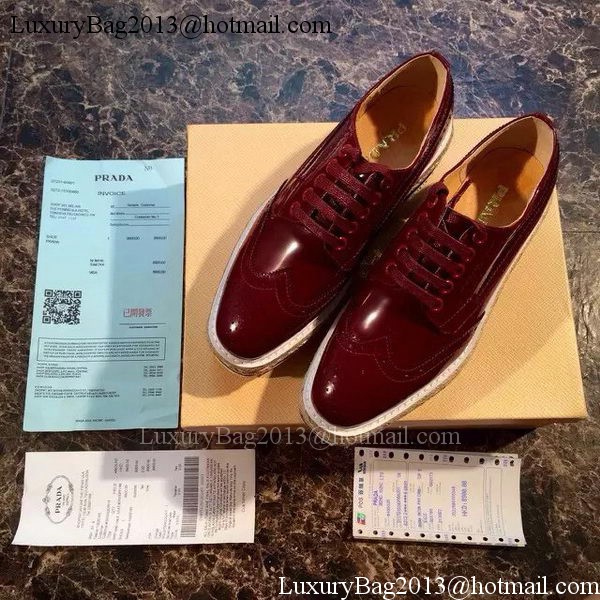 Prada Casual Shoes Patent Leather PD508 Red