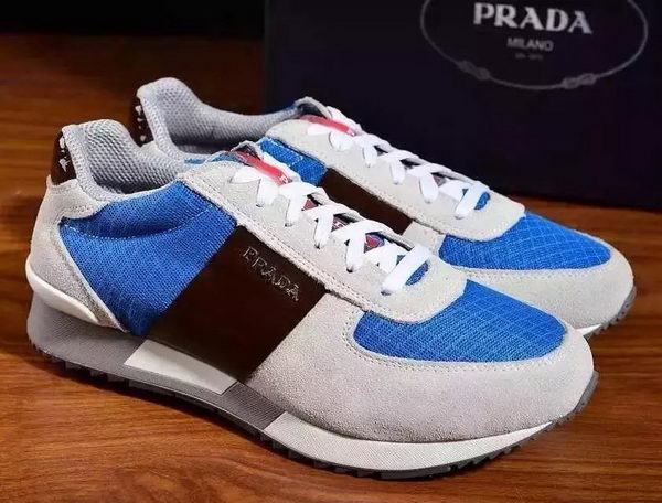 Prada Casual Shoes Suede Leather PD481 Blue