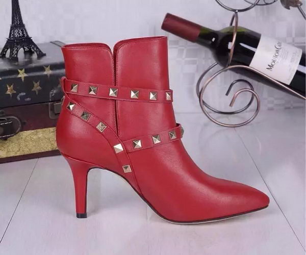 Valentino Ankle Boot Leather VT681 Red
