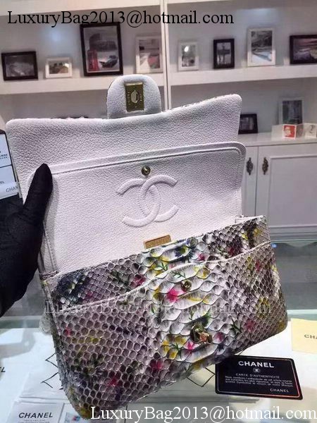 Chanel 2.55 Series Flap Bags Multicolour Original Python Leather A1112SA Gold