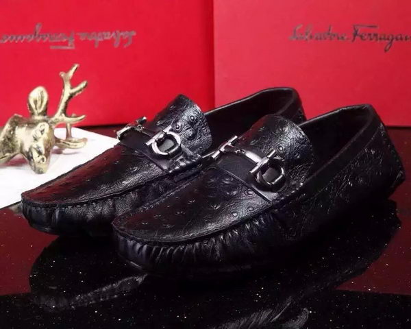 Ferragamo Men Casual Shoes FL896 Black