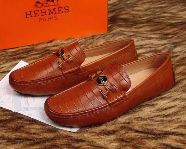 Hermes Men Casual Shoes HO717 Brown