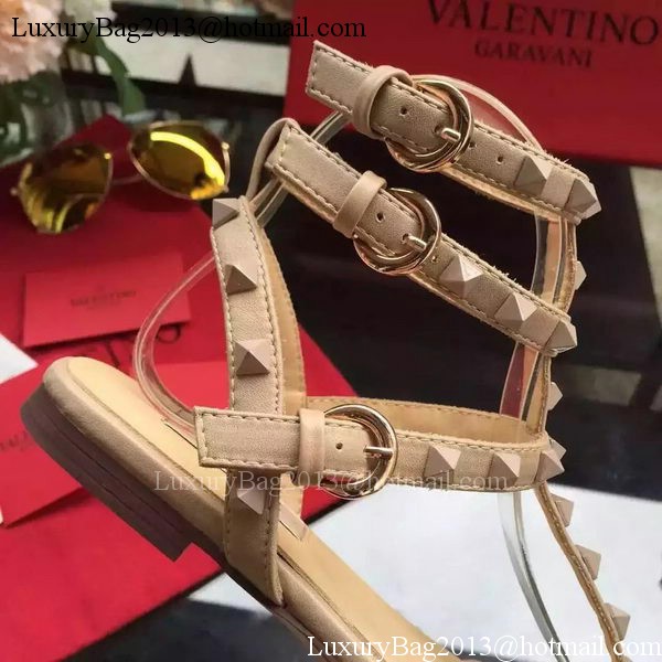 Valentino Leather Sandal VT843 Apricot