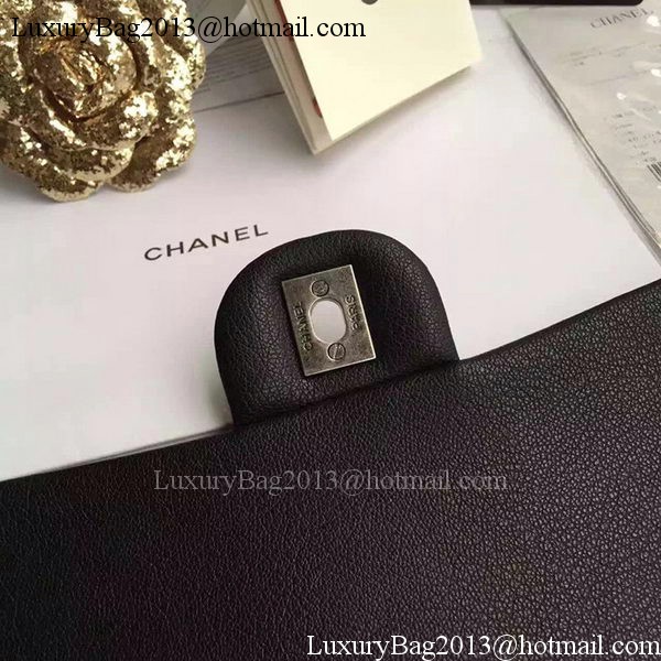 Chanel 2.55 Series Flap Bags Original Deerskin Leather A1112 Black