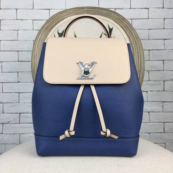 Louis Vuitton LOCKME BACKPACK 41817 Blue&Offwhite