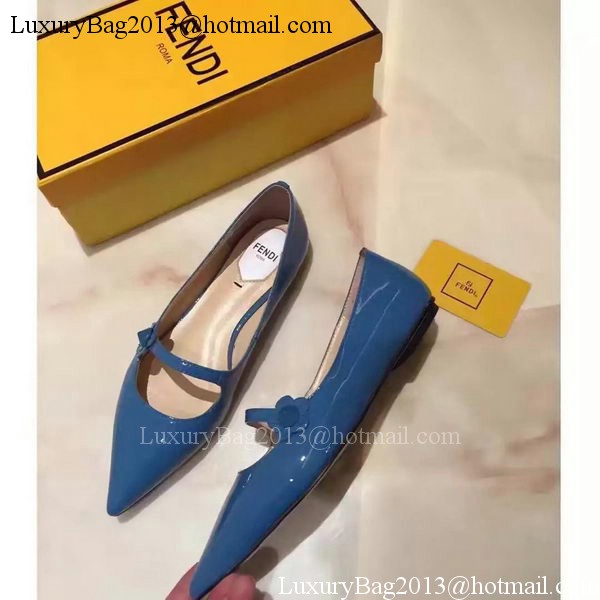 Fendi Patent Leather Ballerina FD174 Blue