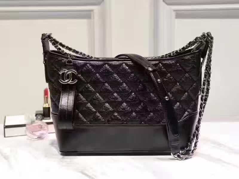 Chanel Shoulder Bag Sheepskin Leather A843567 Black