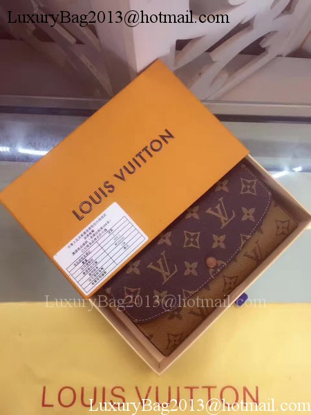 Louis Vuitton Monogram Canvas Emilie Wallet M60136 Brown