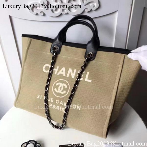 Chanel Large Canvas Tote Shopping Bag CHA1679 Apricot