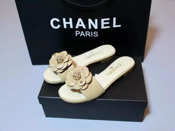 Chanel Slipper Leather CH2098 Apricot
