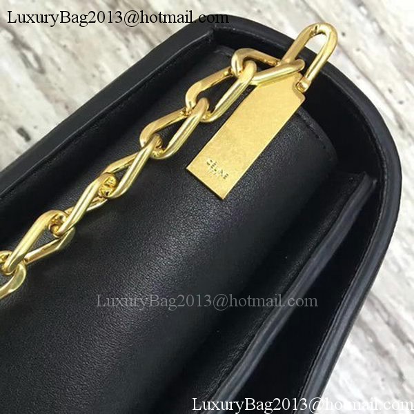Celine Small Quilted Shoulder Bag C12291 Black