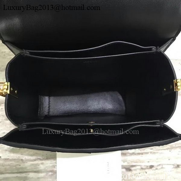 Celine Small Quilted Shoulder Bag C12291 Black