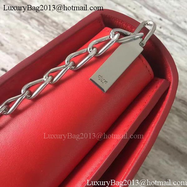 Celine Small Quilted Shoulder Bag C12291 Red