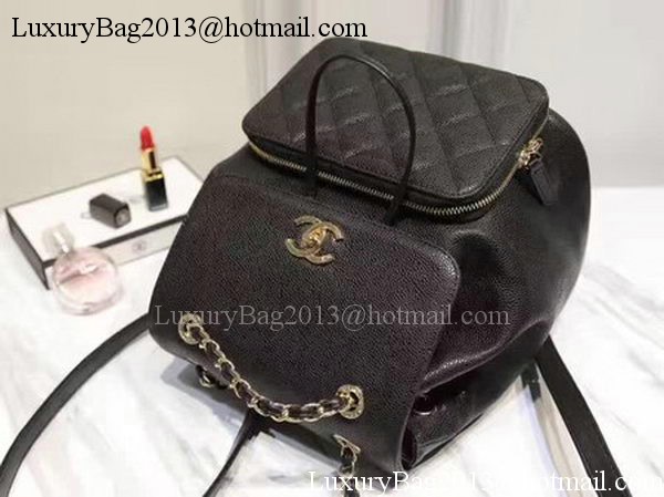 Chanel Calfskin Leather Backpack A36590 Black