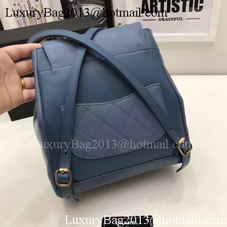Chanel Original Leather Backpack CHA2590 Blue