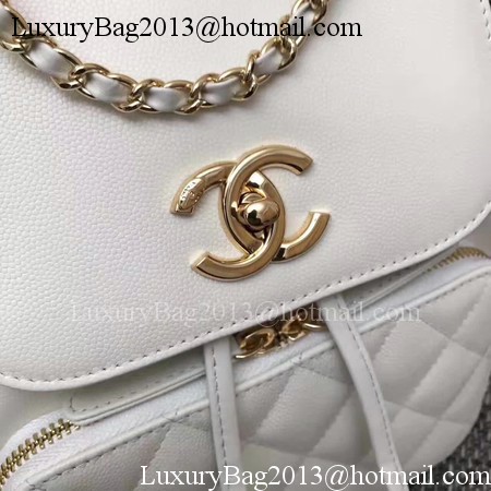Chanel Original Leather Backpack CHA2590 White