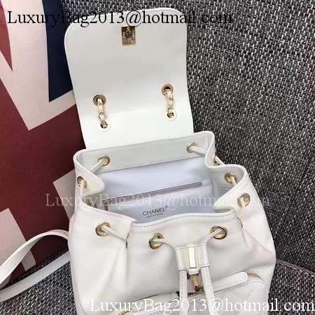 Chanel Original Leather Backpack CHA2590 White