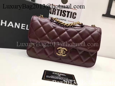 Chanel 2.55 Series Flap Bags Original Bright Leather A56987 Wine