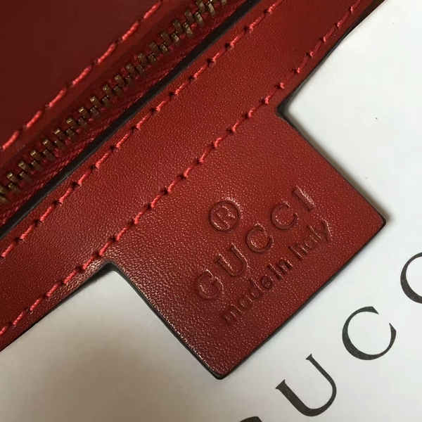 Gucci Fox Bamboo Top Handle Bag 466434 Red