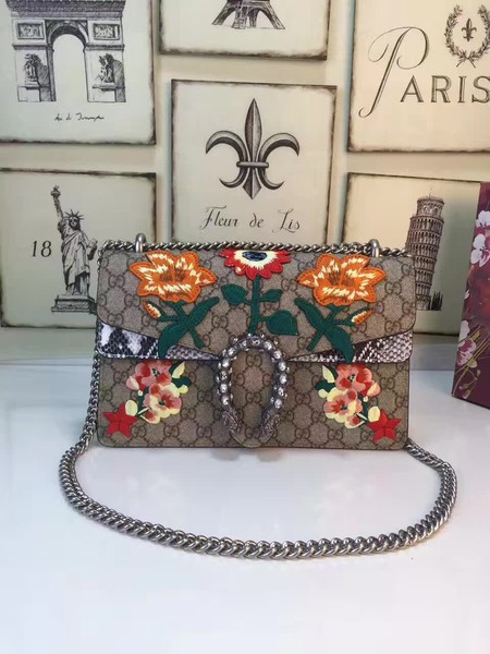 Gucci Dionysus GG Supreme Canvas Shoulder Bag 400249B Blossom
