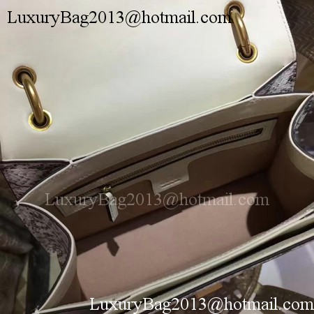 Gucci Queen Margaret Leather Top Handle Bag 476541 Grey