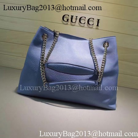 Gucci Soho Medium Tote Bag Calfskin Leather 308982 Blue
