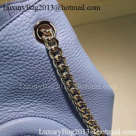 Gucci Soho Medium Tote Bag Calfskin Leather 308982 Blue