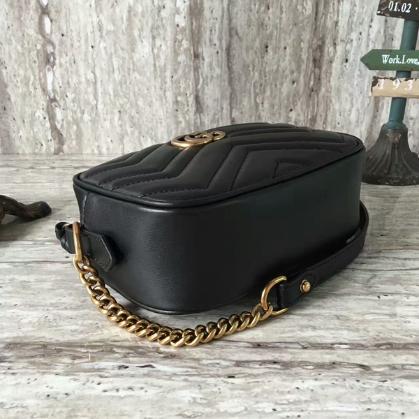 Gucci GG Marmont Matelasse Mini Shoulder Bag 448065A Black
