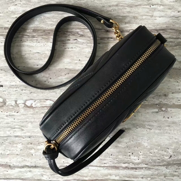 Gucci GG Marmont Matelasse Mini Shoulder Bag 448065A Black