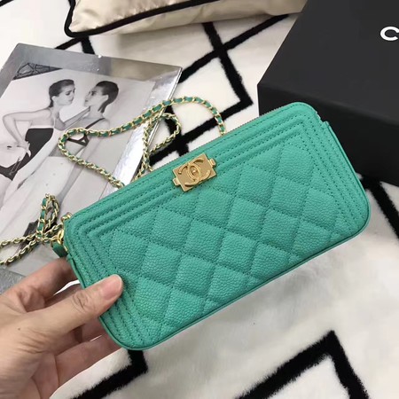 Chanel mini Shoulder Bag Cannage Pattern A94452 Green