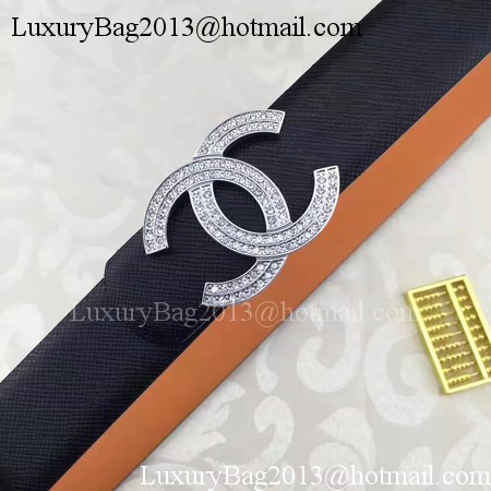Chanel 30mm Leather Belt CH5235 Black