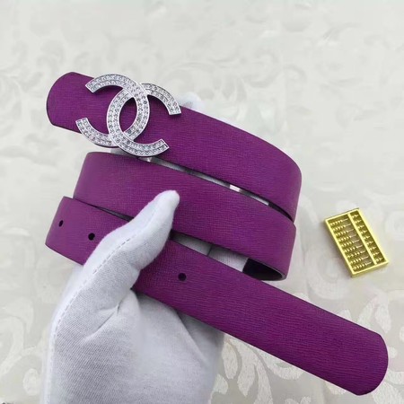Chanel 30mm Leather Belt CH5235 Purple