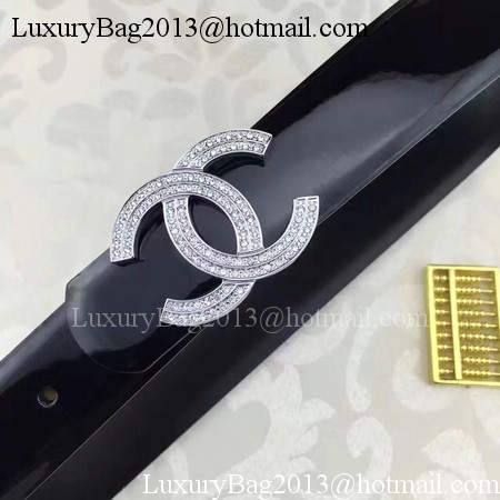 Chanel 30mm Patent Leather Belt CH5230 Black